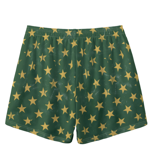 Adult TRYLAX American Flag Mesh Shorts - Green Edition (no inner liner)