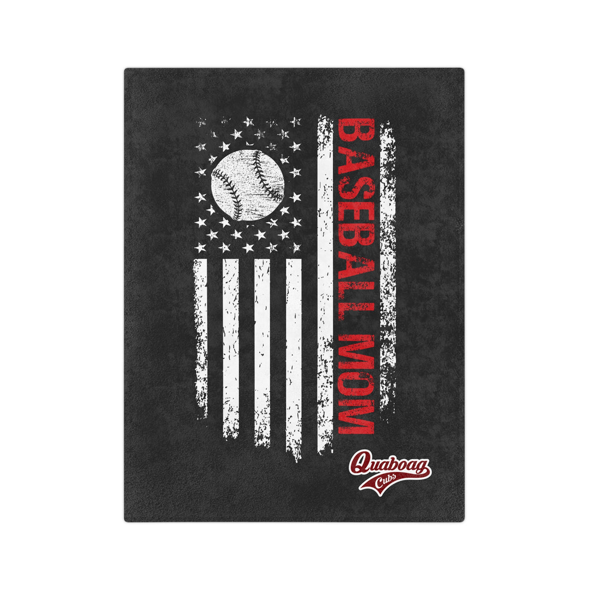 Quaboag Baseball Mom Minky Plush Blanket