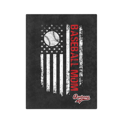 Quaboag Baseball Mom Minky Plush Blanket