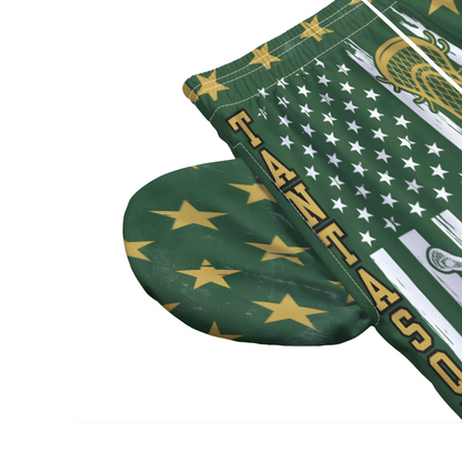 Adult TRYLAX American Flag Mesh Shorts - Green Edition (no inner liner)