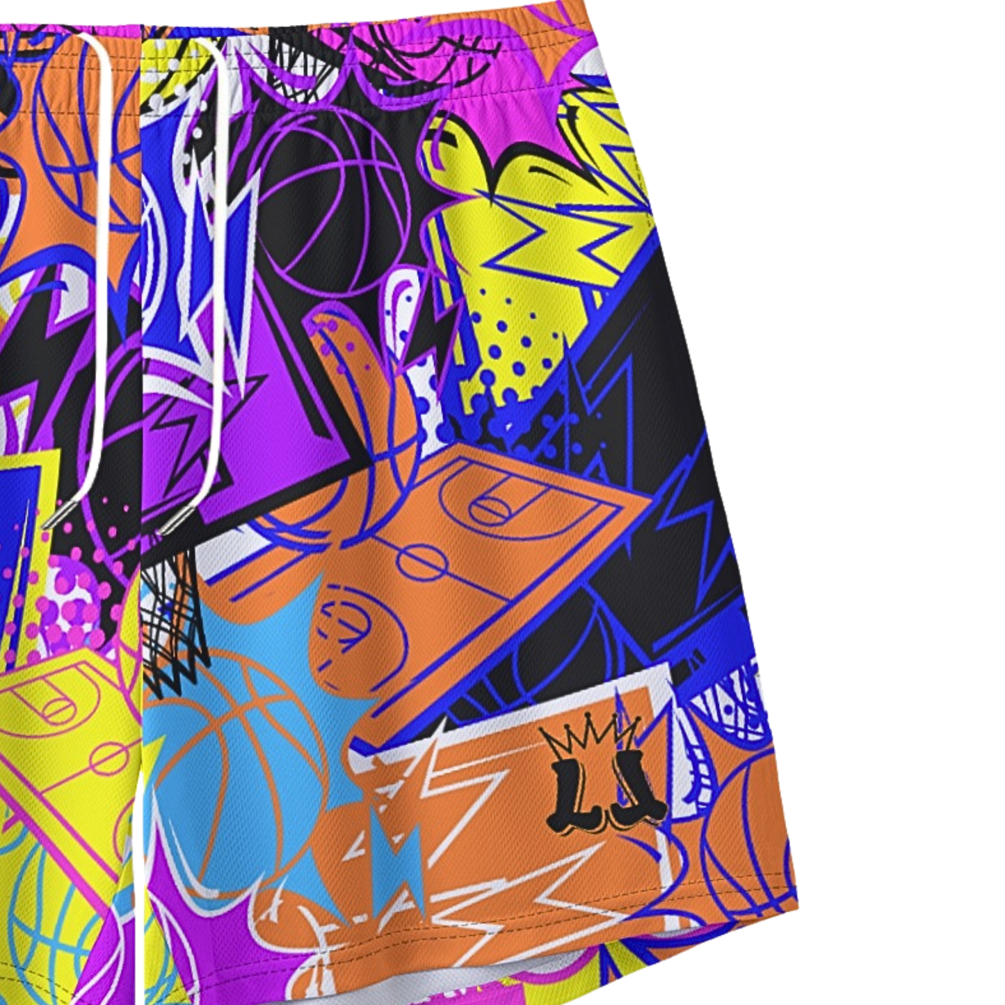 Adult Unisex Colorful Basketball Mesh Shorts
