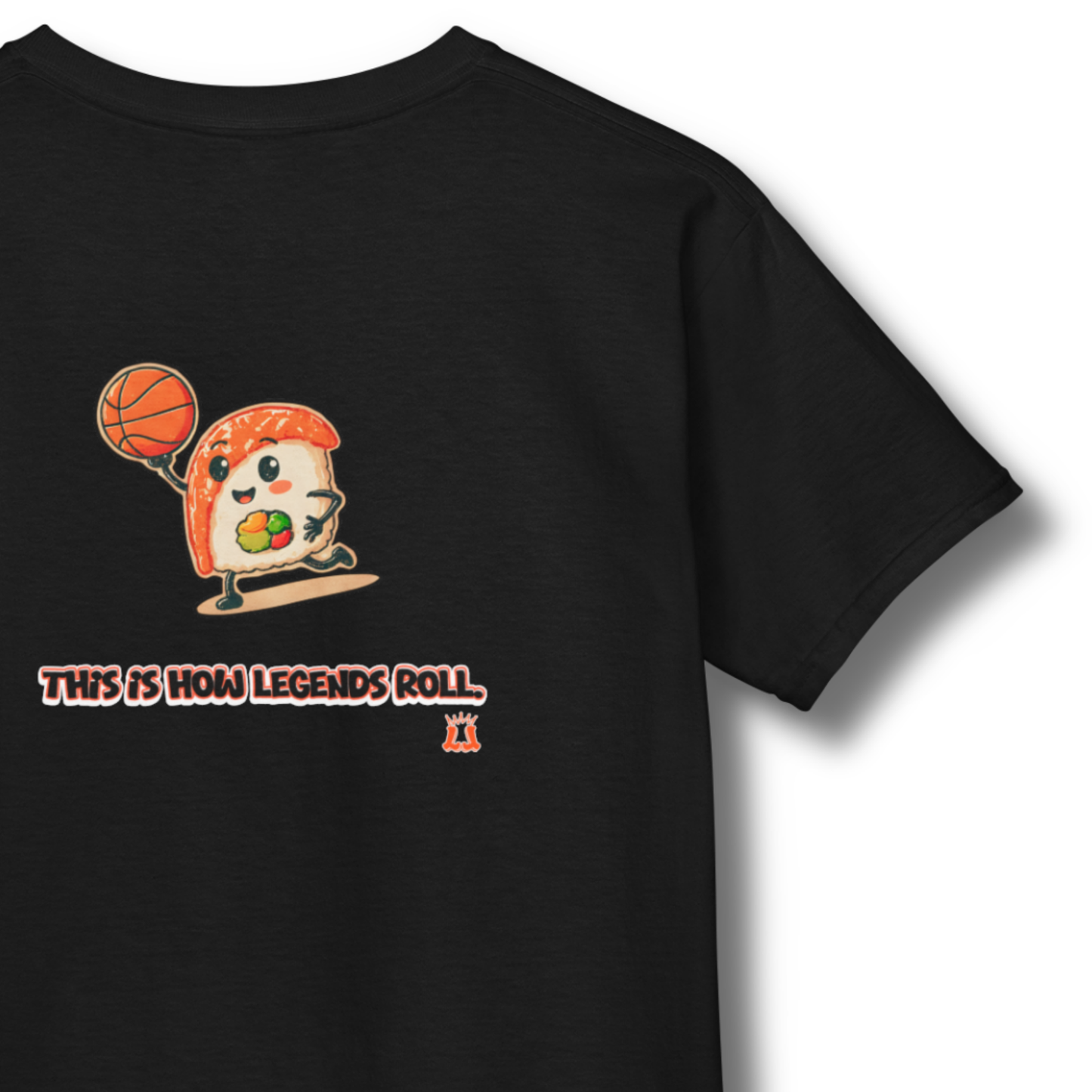 Youth Basketball Graphic T-Shirt, Sushi and Sports Lovers Gift