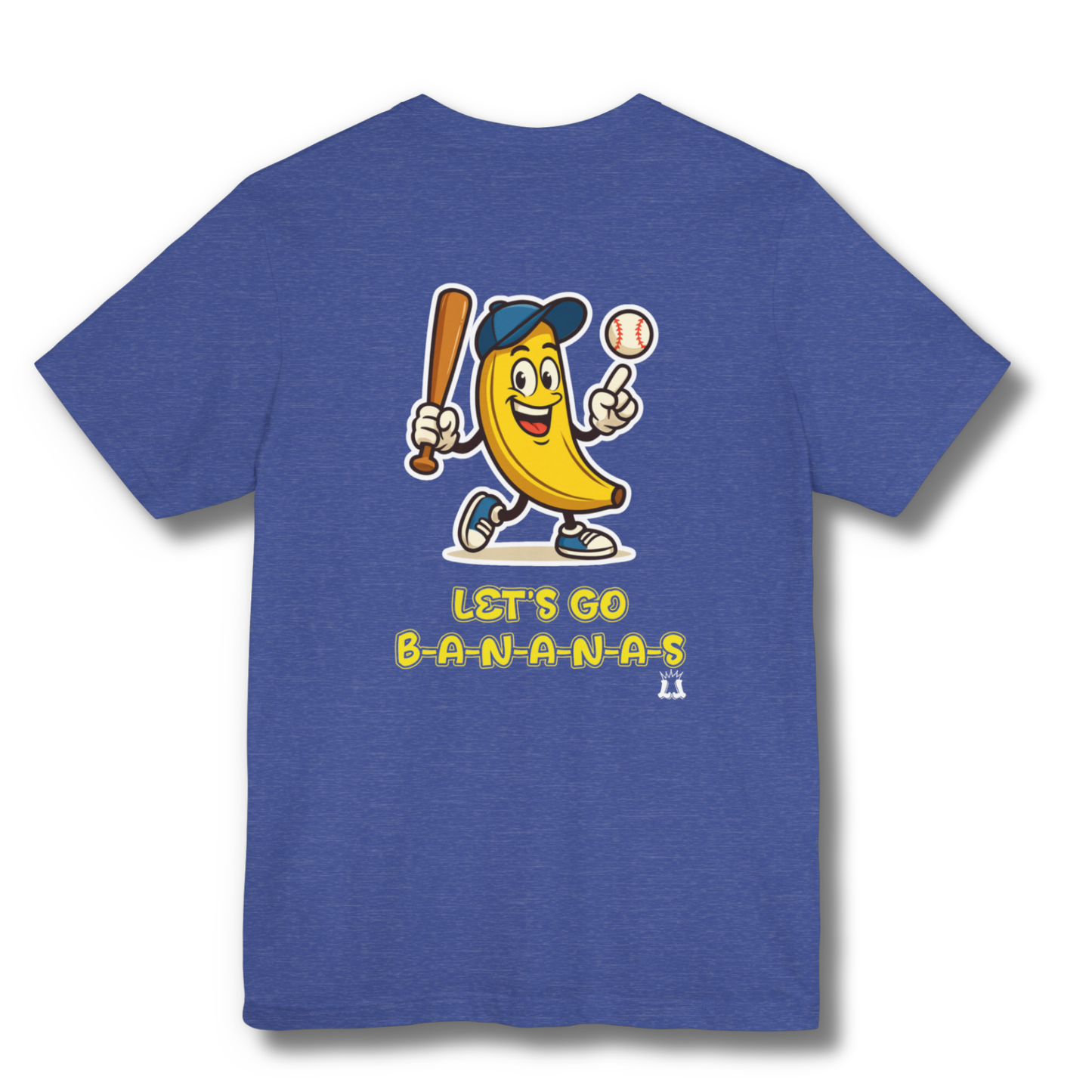 Adult Unisex Baseball Goes Bananas T-Shirt: Funny Graphic Tee