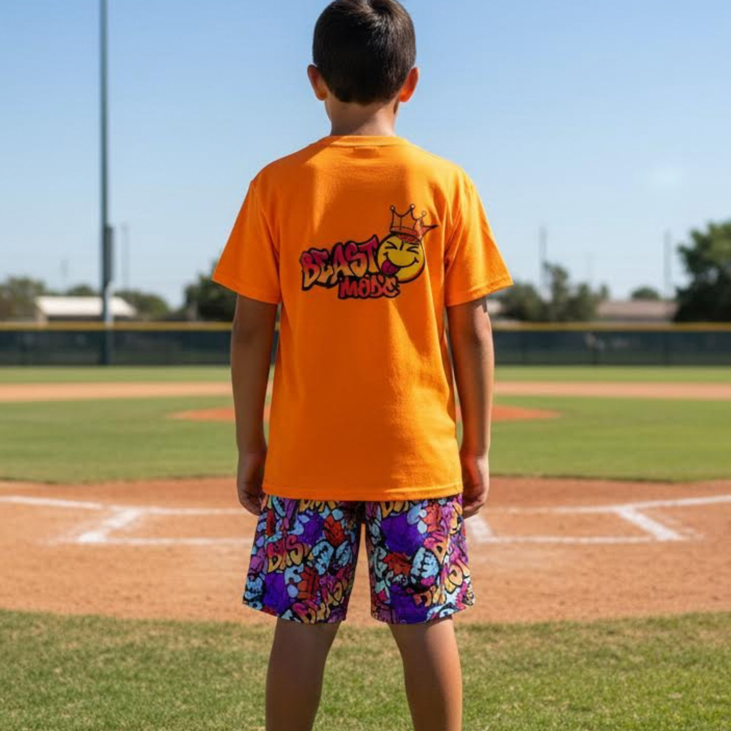 Youth Unisex Beast Mode Sports T-Shirt, Funny Graffiti Design