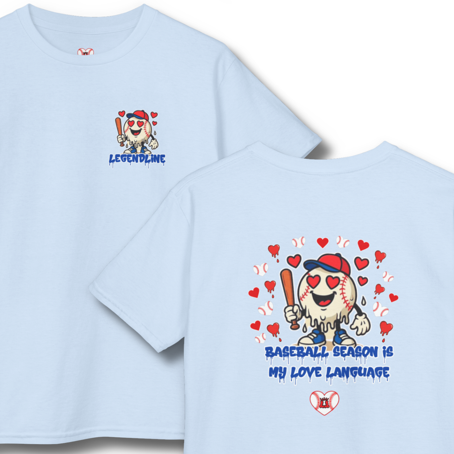 Youth Unisex Baseball Valentine's Sports T-Shirt, Baseball Season is My Love Language