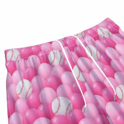 Teen and Adult Baseball and Bubbles Mesh Shorts