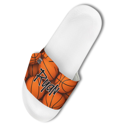 Men's Personalized Name Basketball Slides