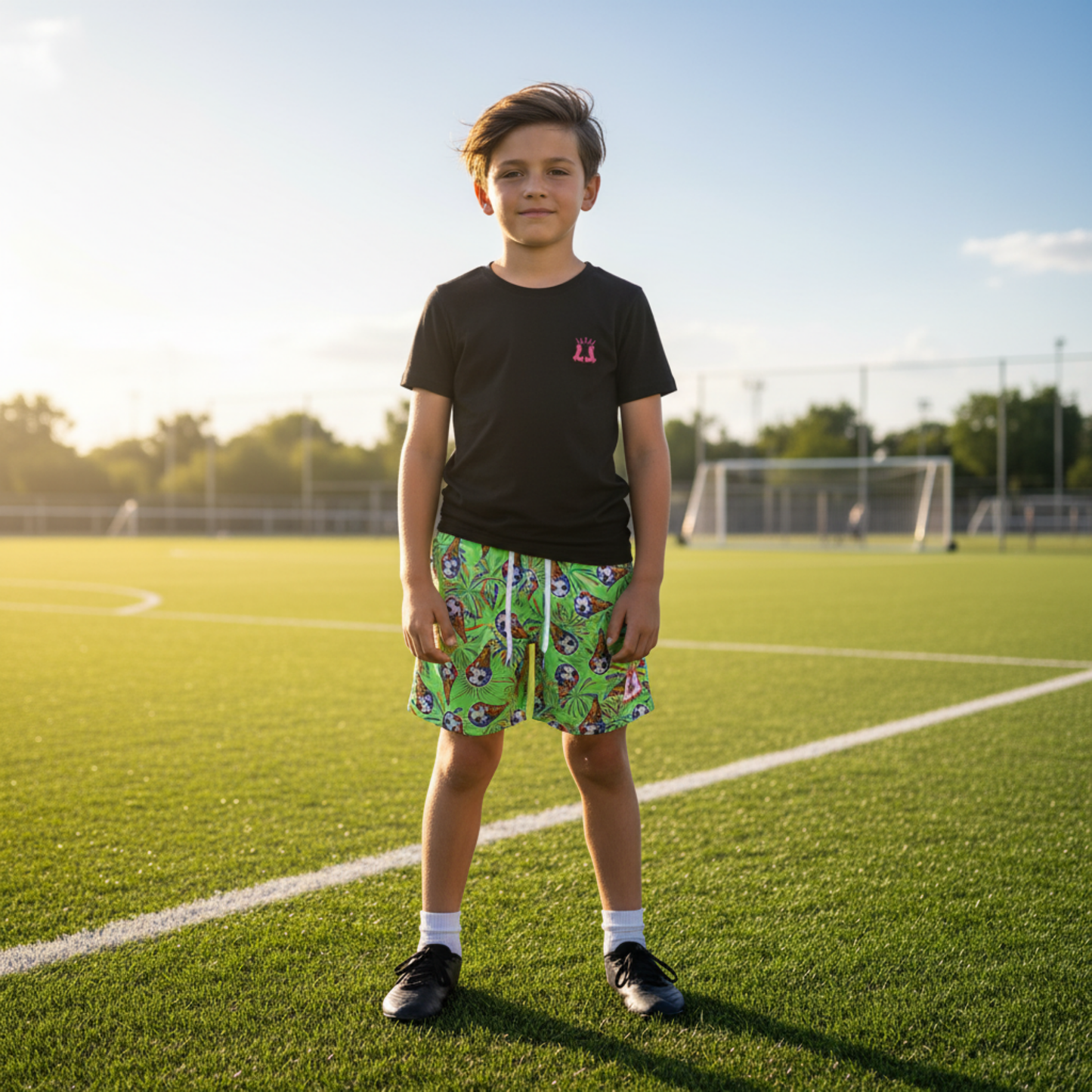 Kids Summer Patriotic Soccer T-Shirt Stars & Strikes