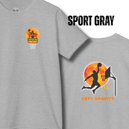 Youth Defy Gravity Basketball Tee, Slam Dunk Short Sleeve T-Shirt