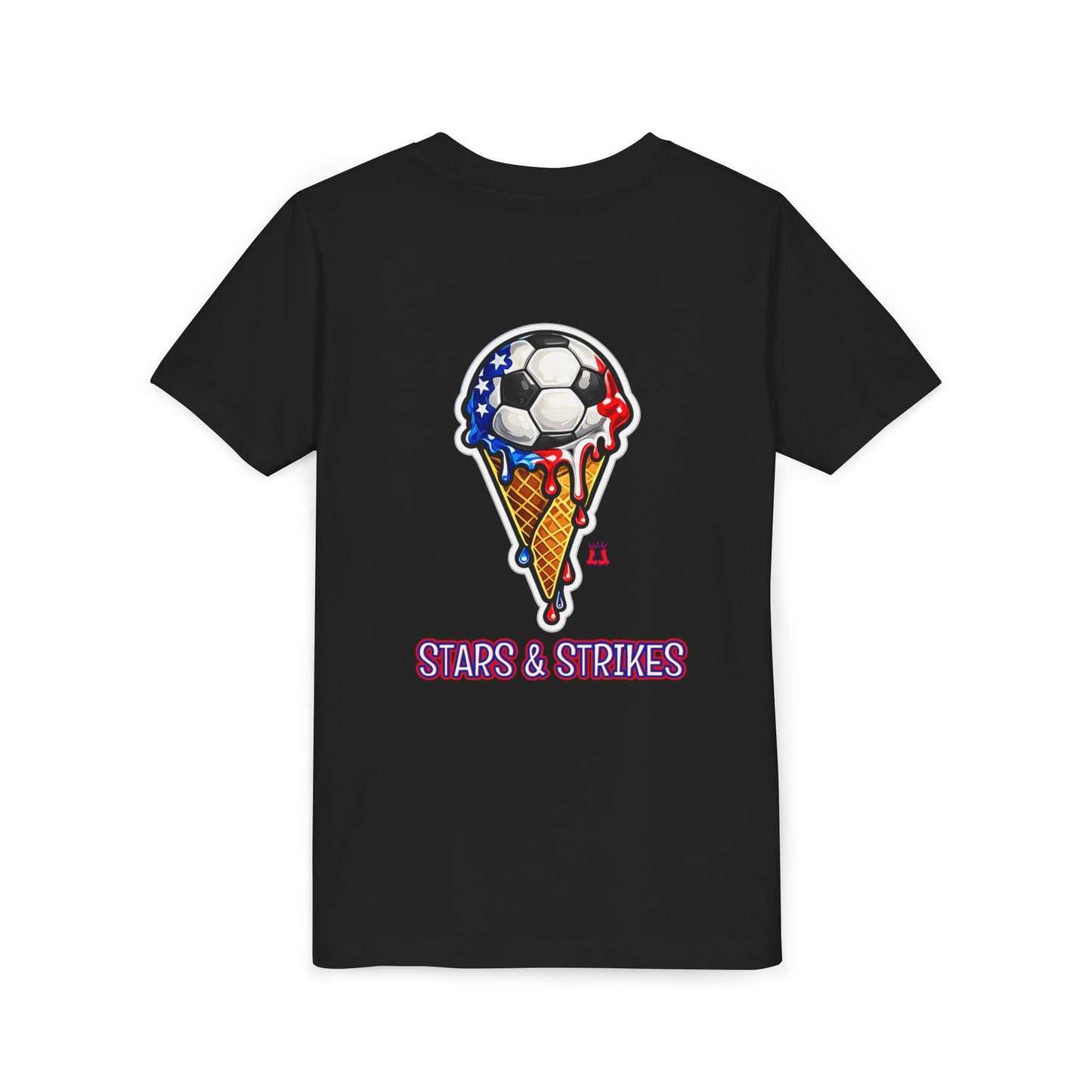 Kids Summer Patriotic Soccer T-Shirt Stars & Strikes