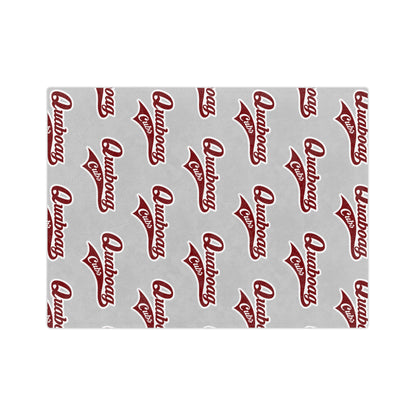 Quaboag Baseball Minky Plush Blanket - Gray