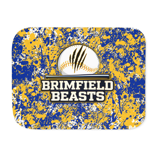 Brimfield Beasts Little League Sherpa Blanket - Paint Splatter