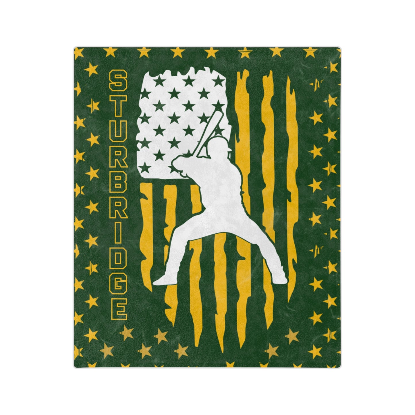 Sturbridge Little League Baseball Minky Blanket - Vintage Flag Edition
