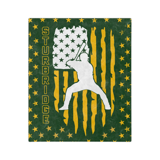 Sturbridge Little League Baseball Minky Blanket - Vintage Flag Edition
