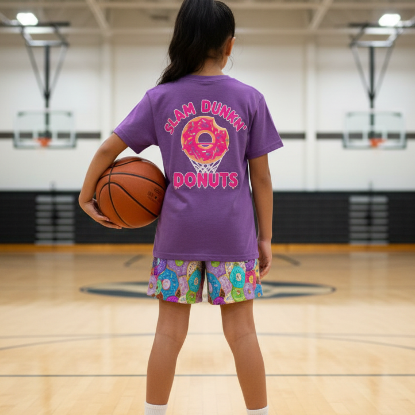 Youth Athletic Mesh Shorts "Donuts" Version