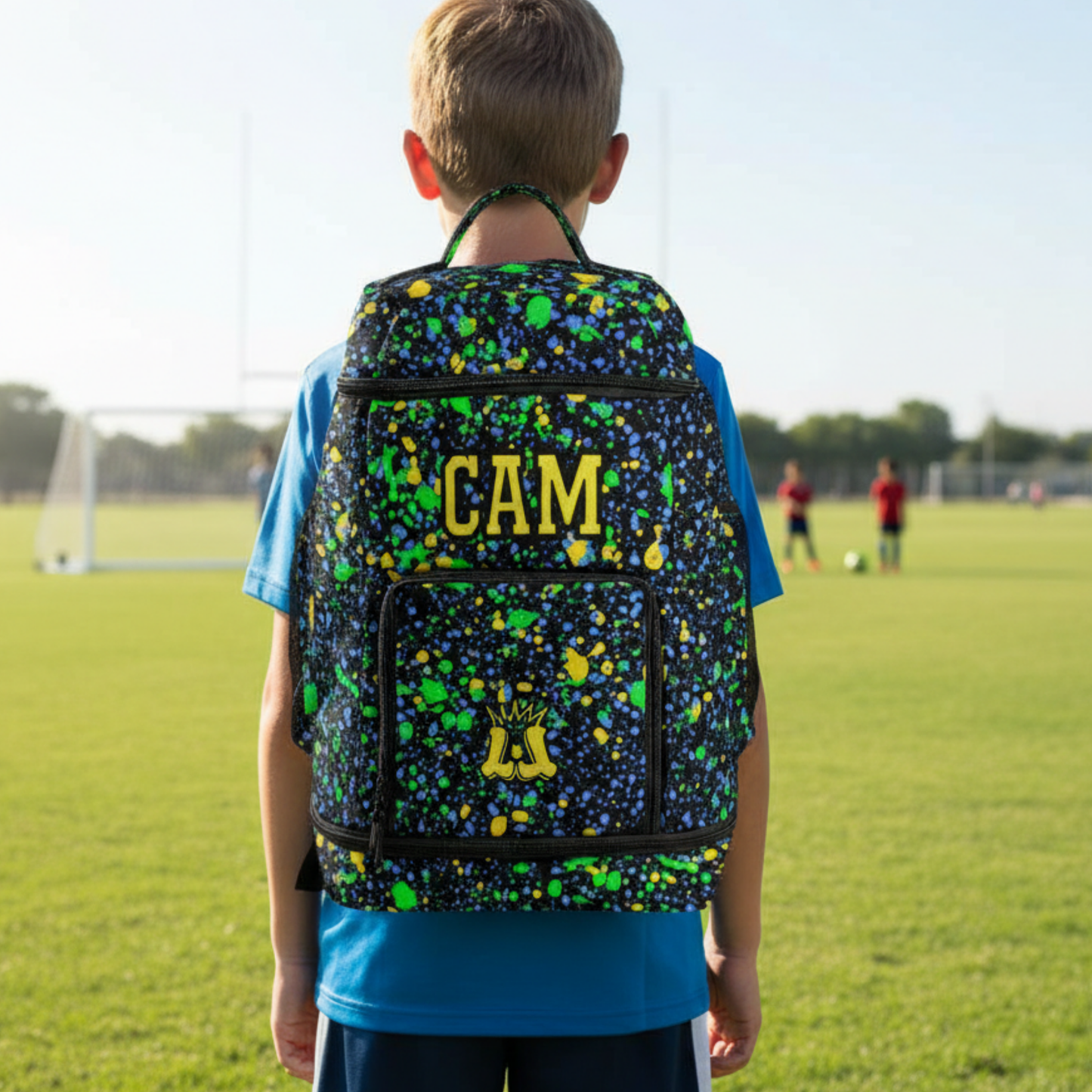 Personalized All-Sports Paint Splatter Backpack