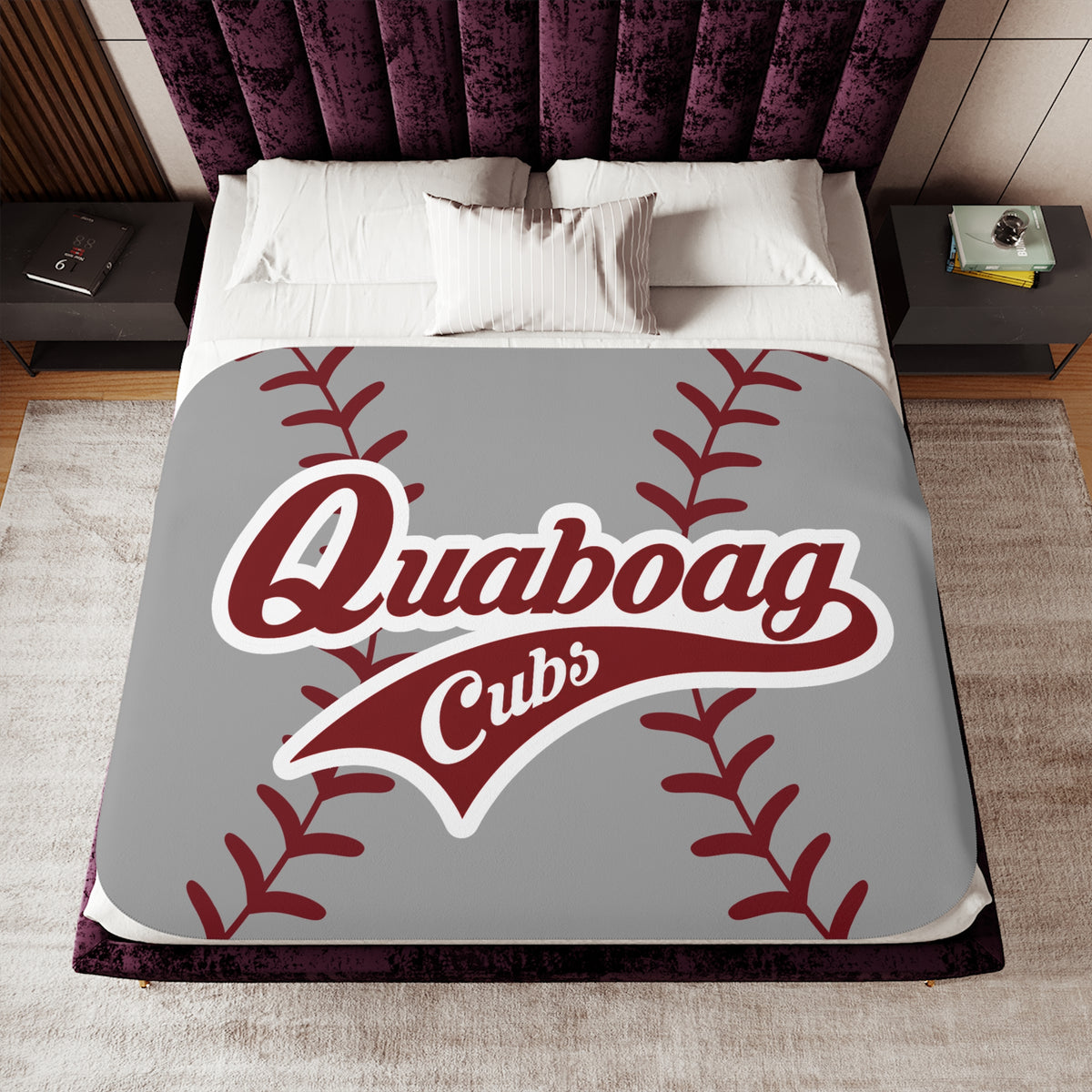 Quaboag Baseball Cubs Sherpa Blanket