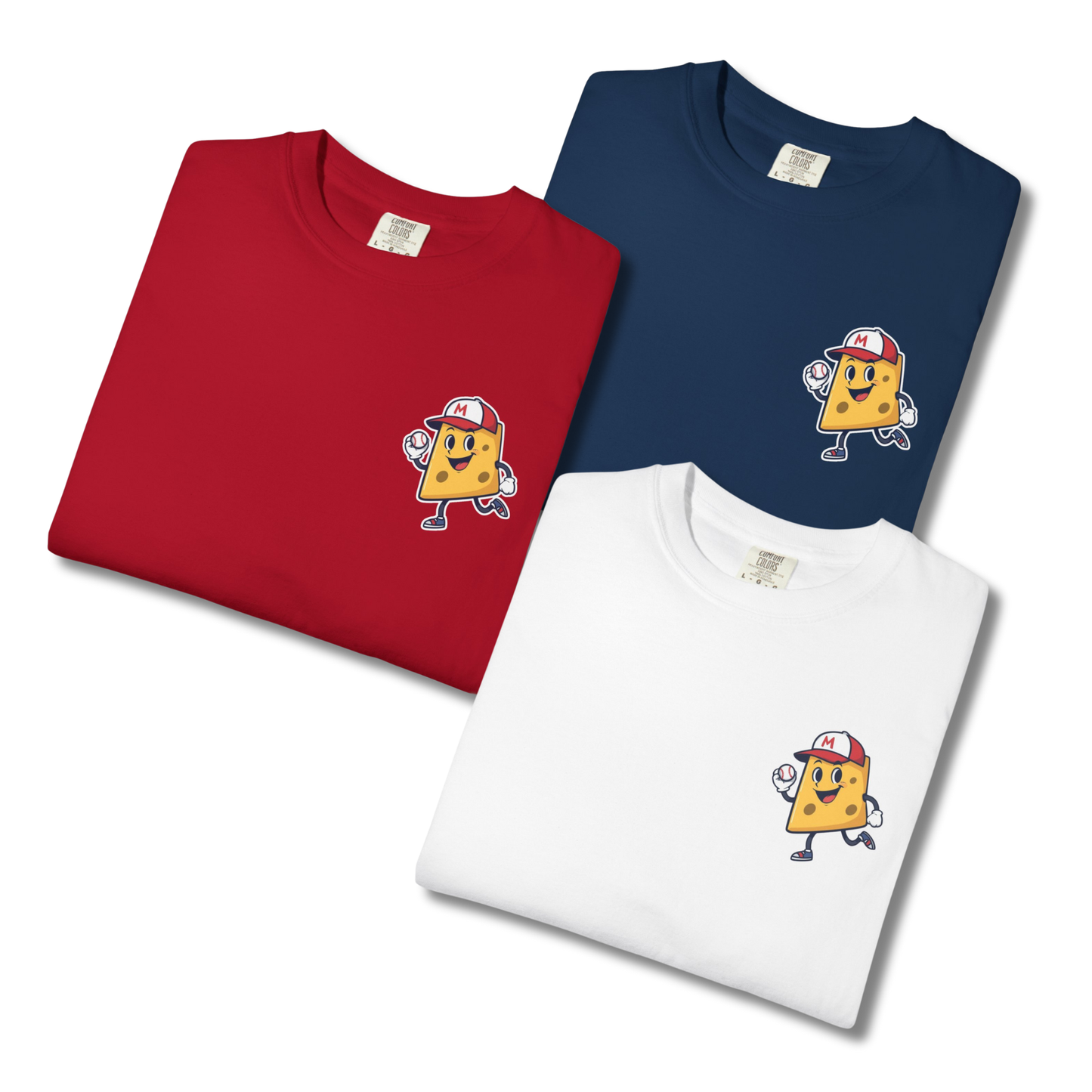 Adult "Throwing Cheese" Baseball Humor T-Shirt - Comfort Colors®