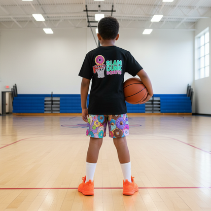 Youth Athletic Mesh Shorts "Donuts" Version