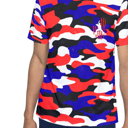 Adult American Flag Camo Patriotic Baseball Sports Jersey