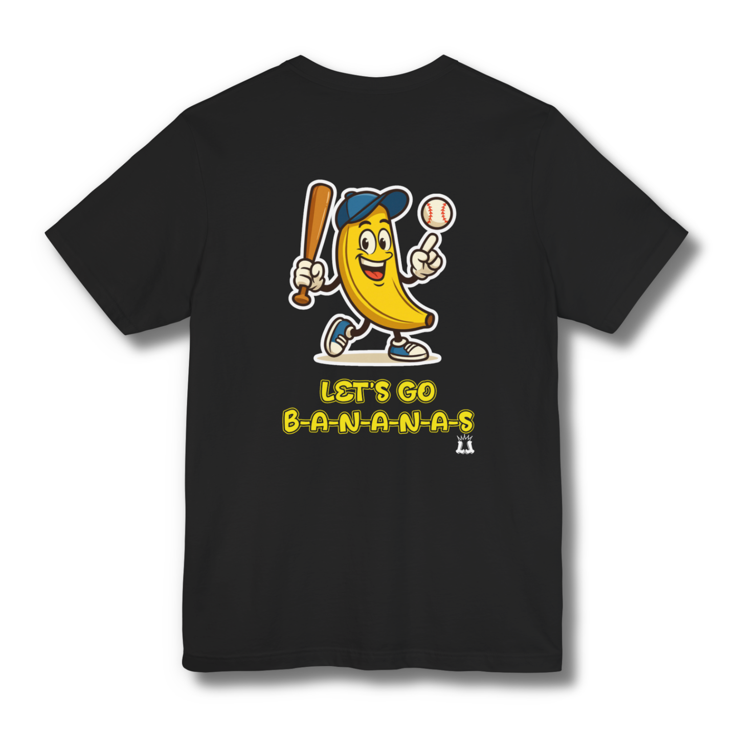 Adult Unisex Baseball Goes Bananas T-Shirt: Funny Graphic Tee