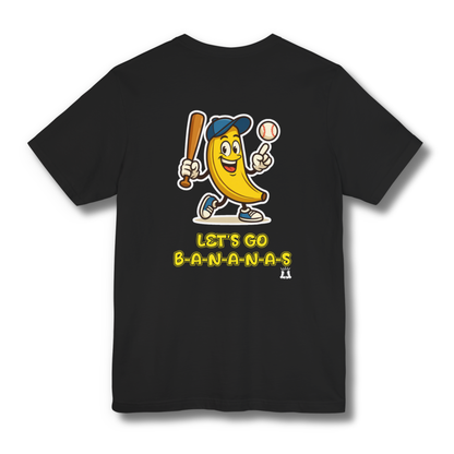 Adult Unisex Baseball Goes Bananas T-Shirt: Funny Graphic Tee
