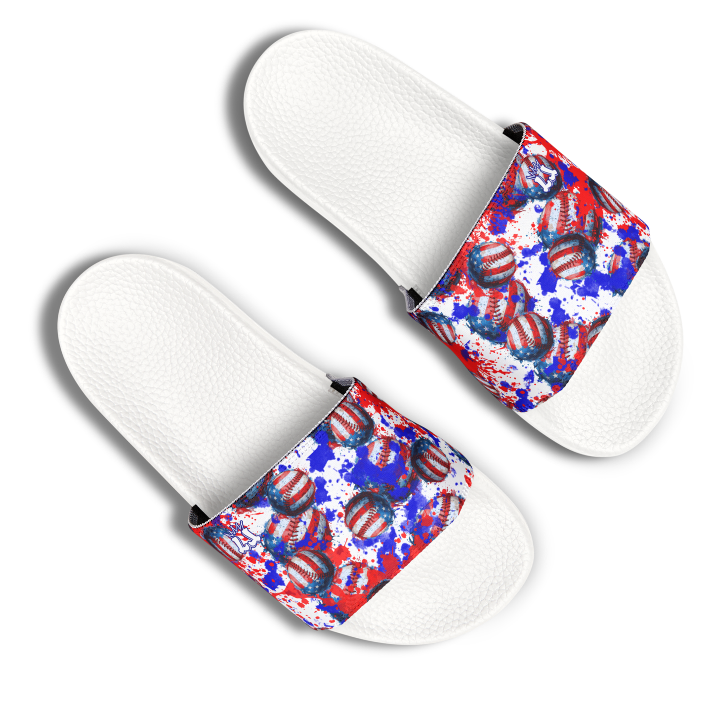 Youth Patriotic Removable-Strap Slides for Baseball Player, USA Baseball Slides