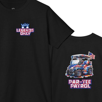Kids Tee — "Par-Tee Patrol" Patriotic Golf Cart Graphic