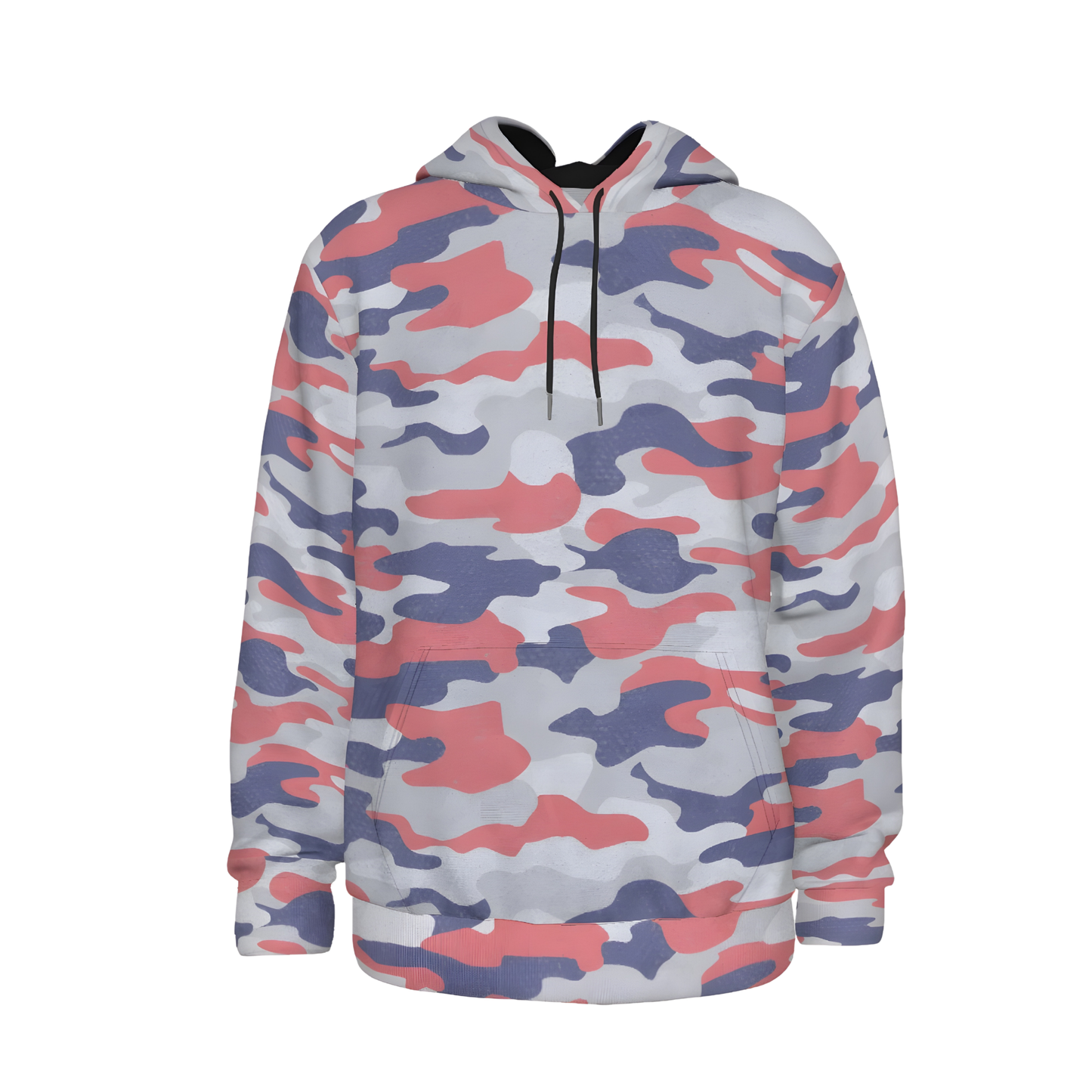 Adult Unisex Patriotic Camo Distressed Baseball Hoodie