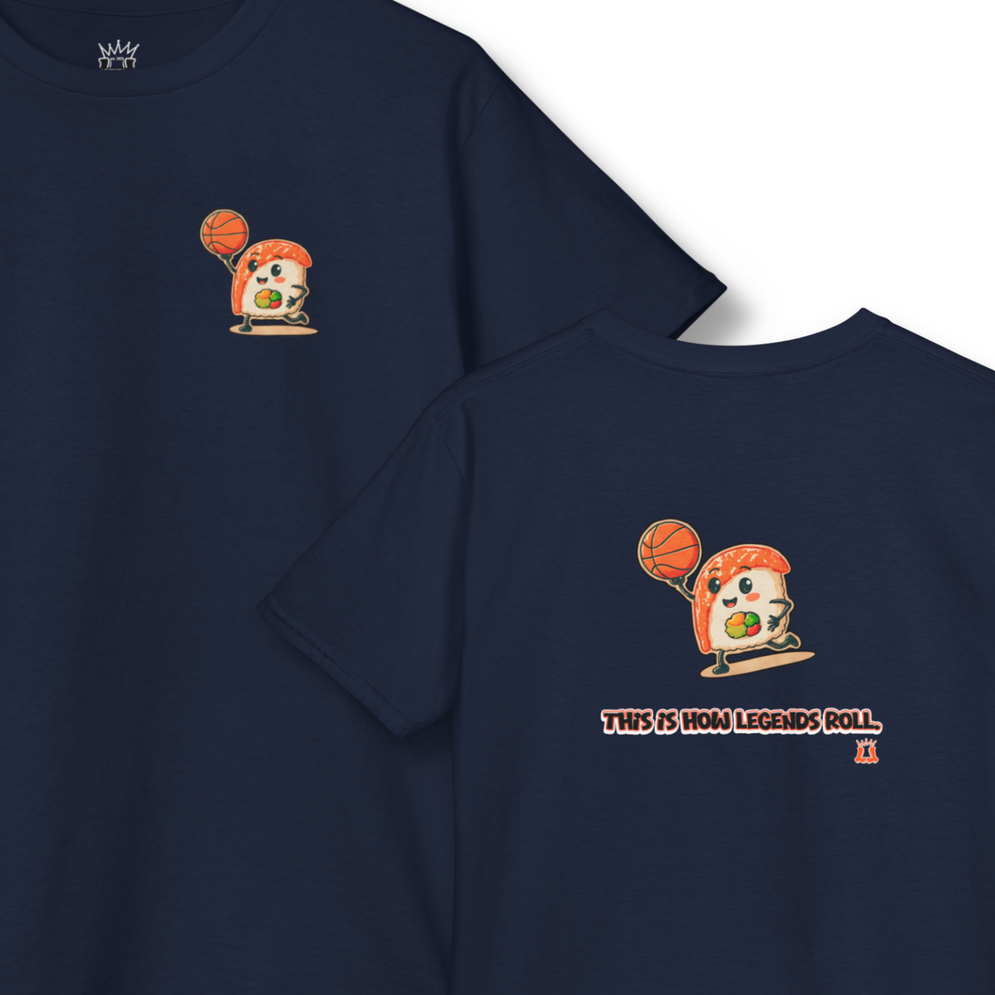 Youth Basketball Graphic T-Shirt, Sushi and Sports Lovers Gift