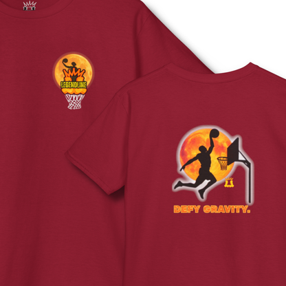 Youth Defy Gravity Basketball Tee, Slam Dunk Short Sleeve T-Shirt