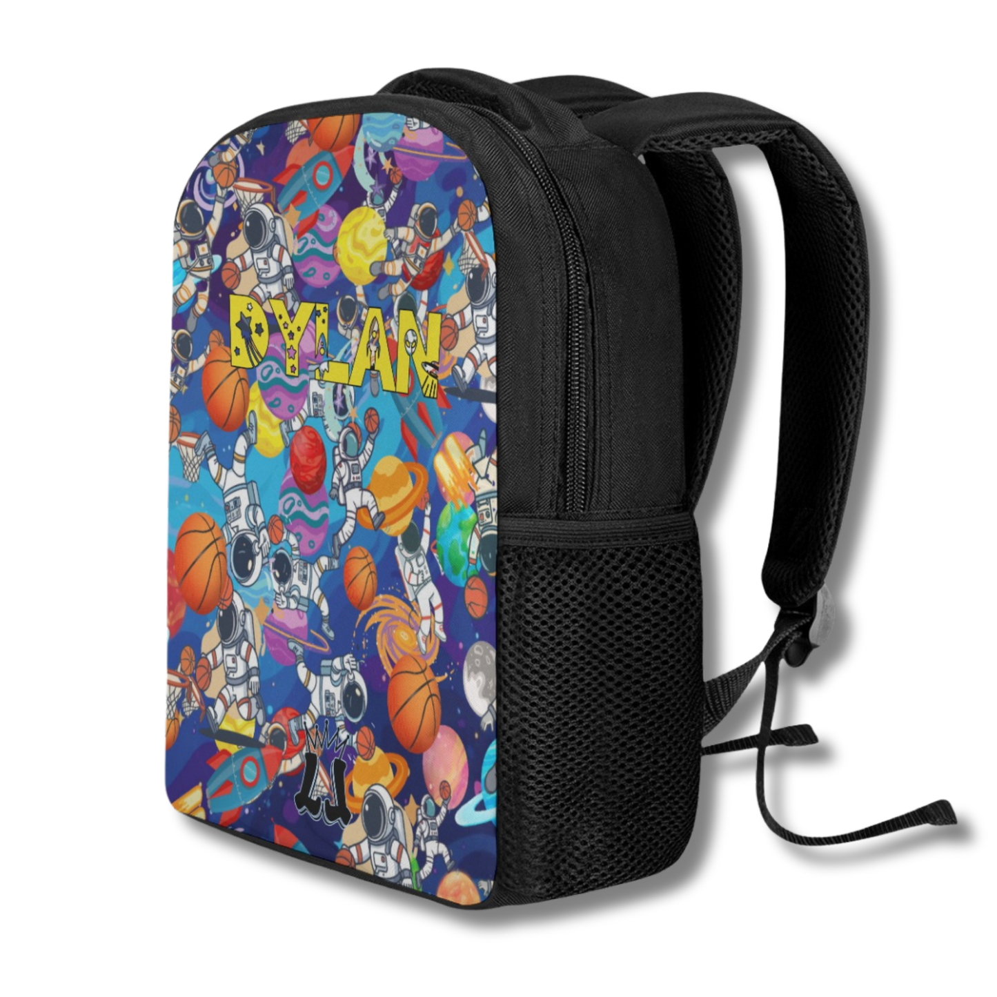 Personalized Astronaut Outer Space Backpack, Custom Basketball Gift