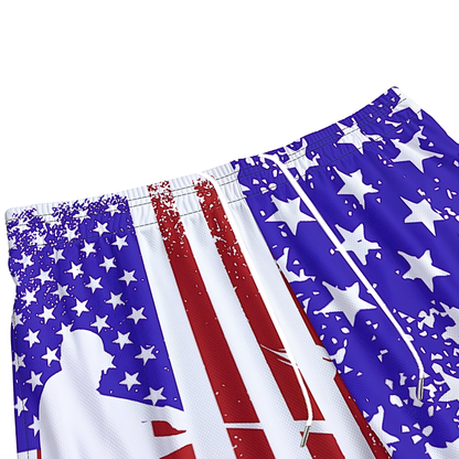 Baseball American Flag Unisex Mesh Shorts
