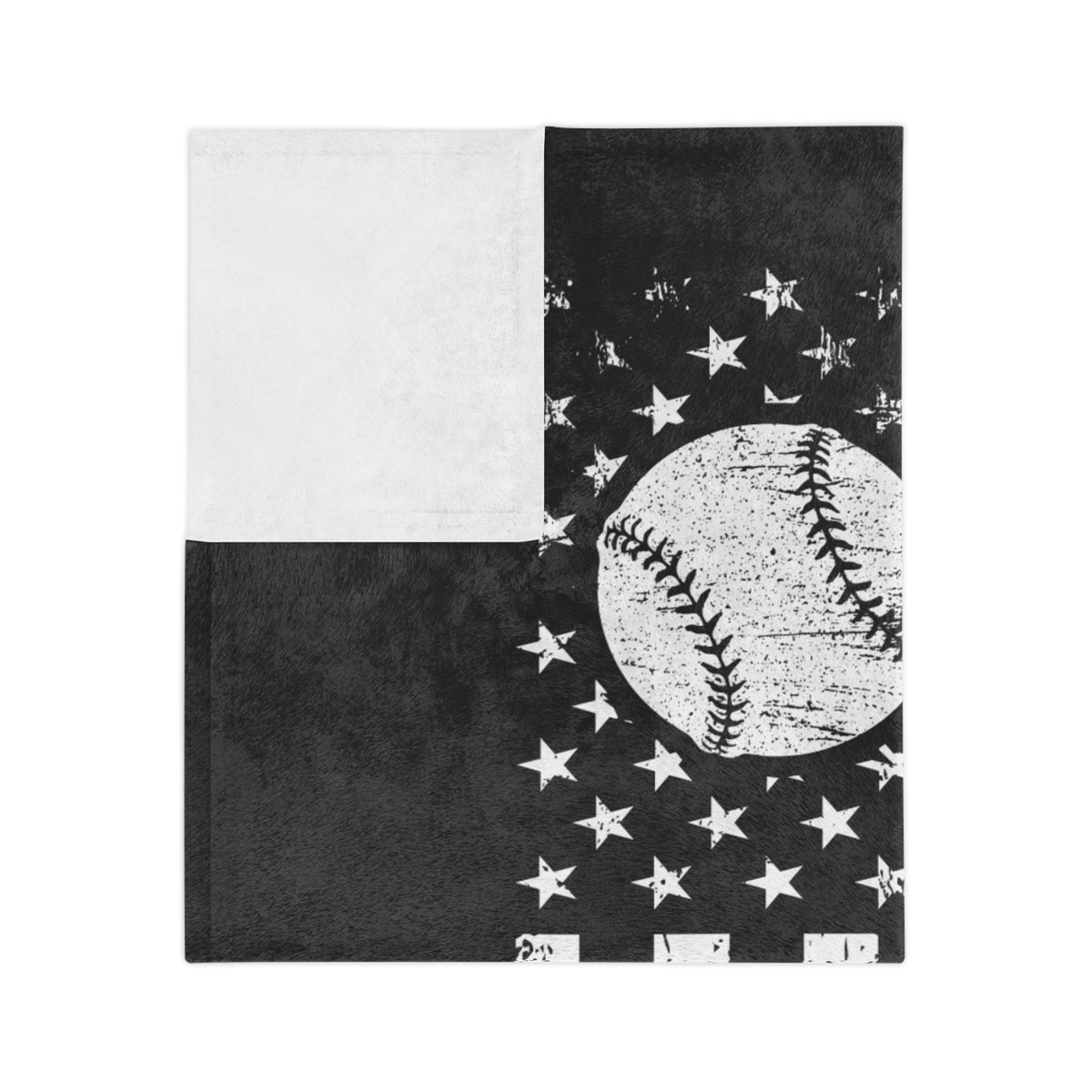 Quaboag Baseball Dad Flag Minky Plush Blanket