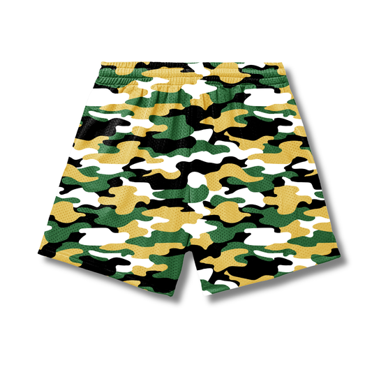Adult TRYLAX Lacrosse Mesh Shorts - Camo Edition (with inner liner)