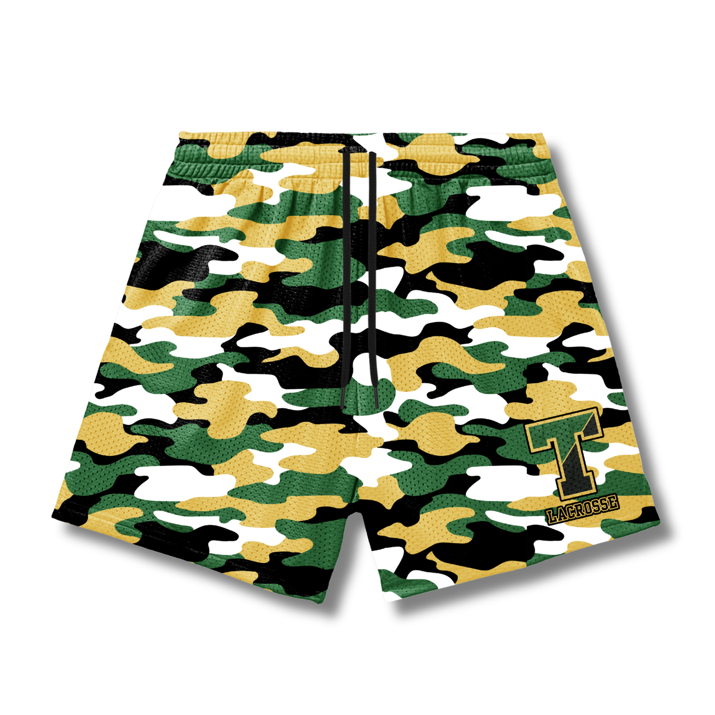 Adult TRYLAX Lacrosse Mesh Shorts - Camo Edition (with inner liner)