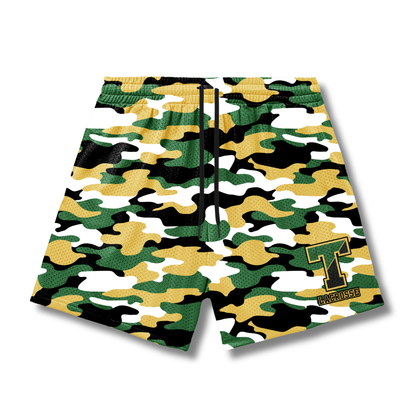 Adult TRYLAX Lacrosse Mesh Shorts - Camo Edition (with inner liner)