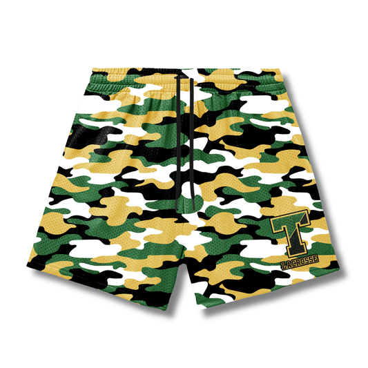 Adult TRYLAX Lacrosse Mesh Shorts - Camo Edition (with inner liner)