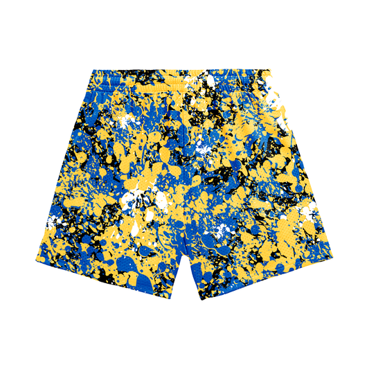 Adult Brimfield Beasts Mesh Shorts - Paint Splatter (with inner liner)