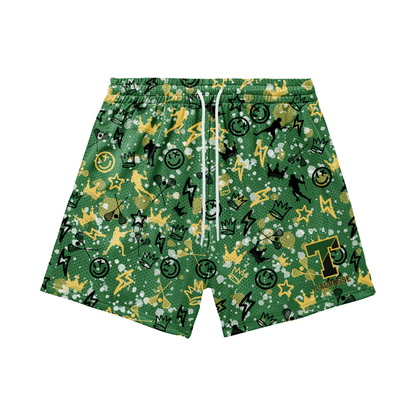 Adult TRYLAX Graffiti Mesh Shorts - Boy's Edition (with inner liner)