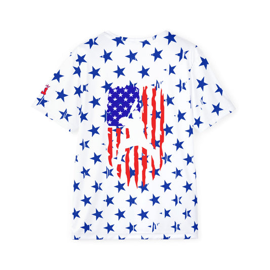 Adult Baseball American Flag Stars and Stripes Sports Jersey T-Shirt