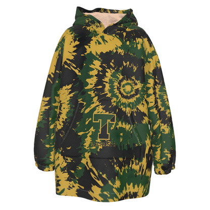 Youth TRYLAX Tie Dye Sherpa Fleece Blanket Hoodie