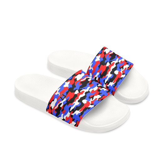 Men/Teen Removable Strap Sports Slides, Patriotic Camo Sandals