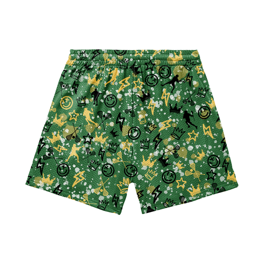 Adult TRYLAX Graffiti Mesh Shorts - Boy's Edition (with inner liner)