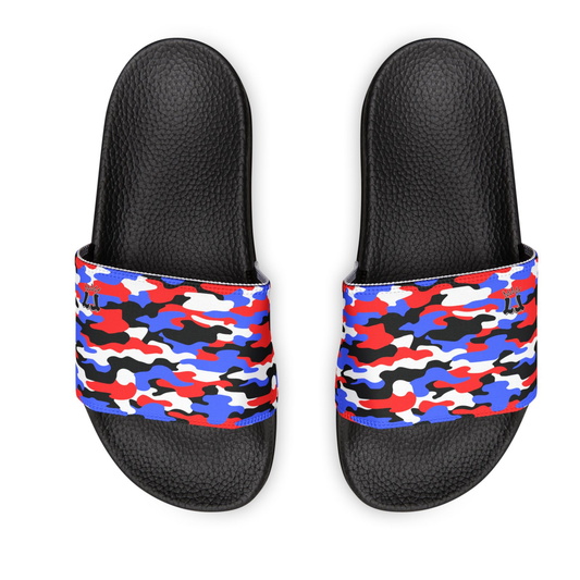 Men/Teen Removable Strap Sports Slides, Patriotic Camo Sandals