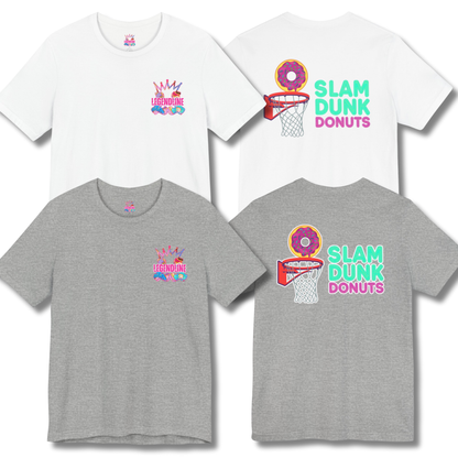 Adult "Slam Dunk Donuts" Basketball T-Shirt