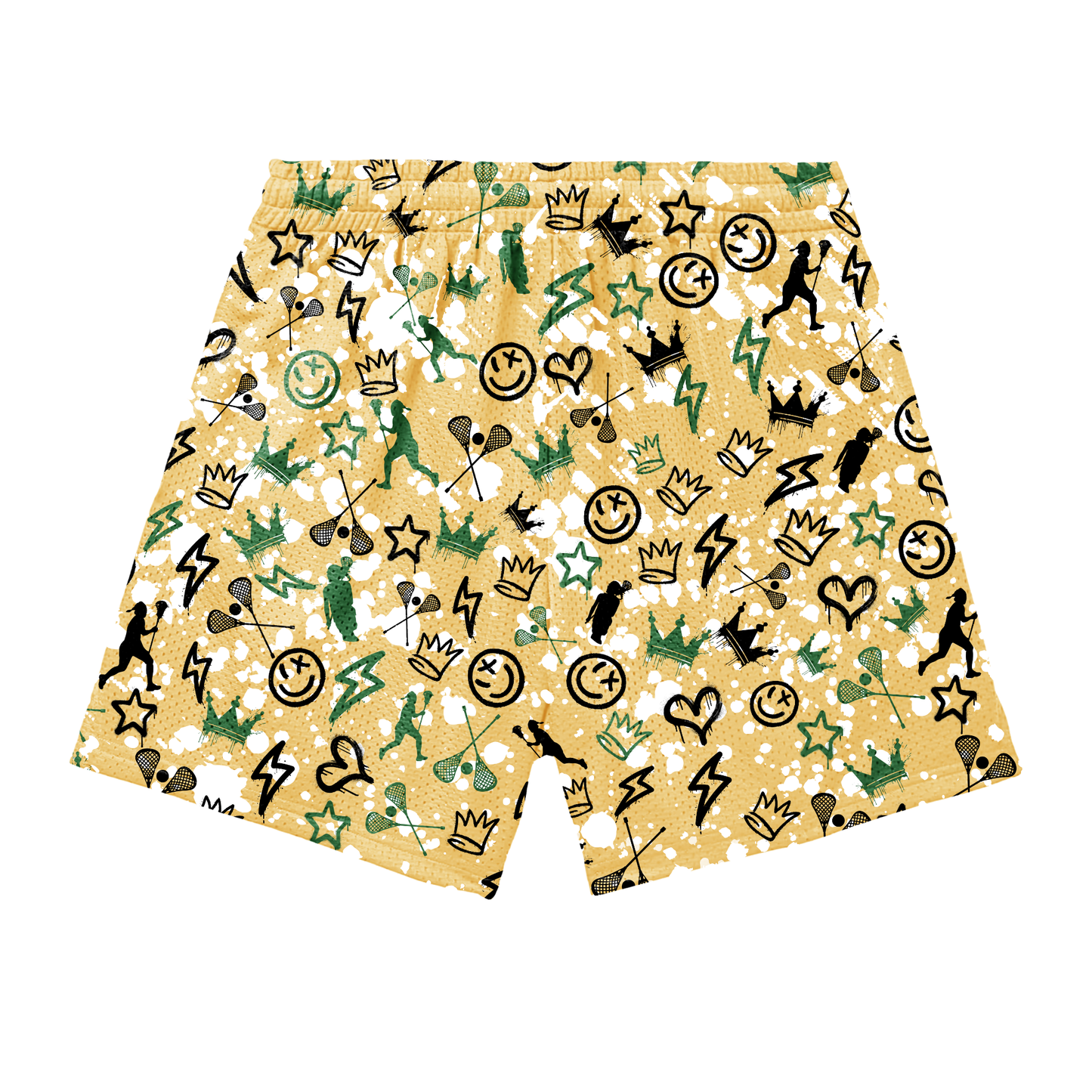 Adult TRYLAX Graffiti Paint Splatter Mesh Shorts - Girl's Edition (with inner liner)
