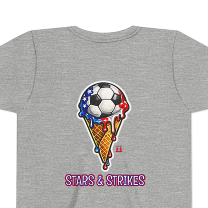 Kids Summer Patriotic Soccer T-Shirt Stars & Strikes