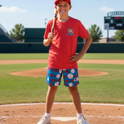 Youth Unisex Baseball Valentine's Sports T-Shirt, Baseball Season is My Love Language