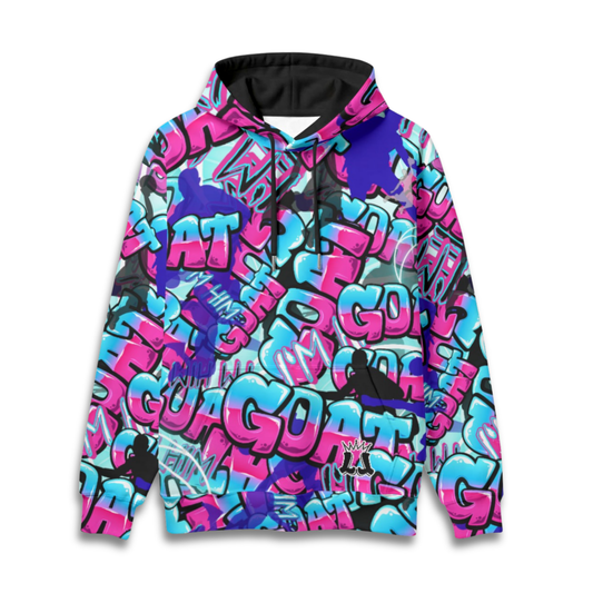 Adult Unisex Fleece Lined Hoodie: GOAT Basketball Design